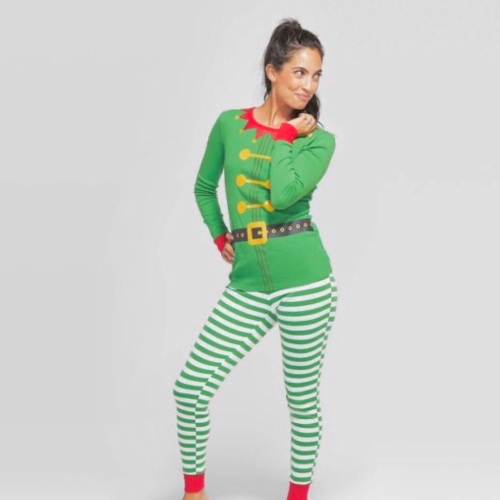 Holiday ELF Long Sleeve Pajama Pant Set.